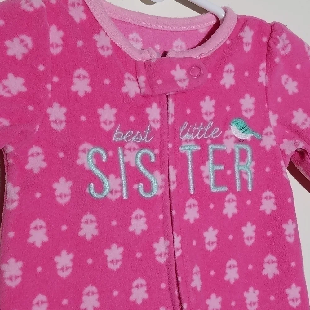 Carter's Fleece Best Little Sister Sleeper 0-3m